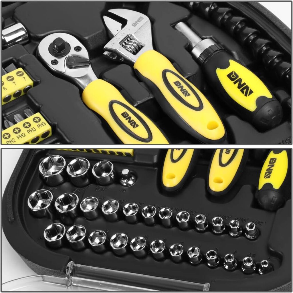 DNA Motoring TOOLS-00027 64 Piece Mechanic's Auto & Home Repair Tool Box