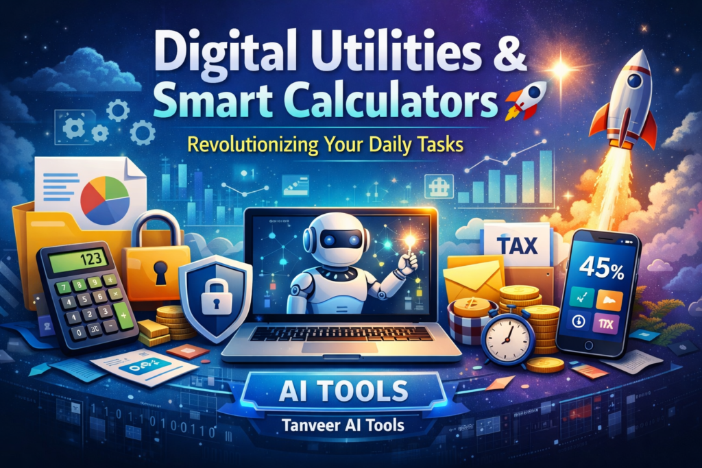 Digital Utilities & Smart Calculators for daily online tasks by Tanveer AI Tools